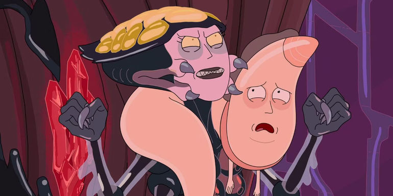 Jerry as a worm in Rick and Morty