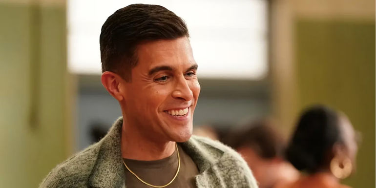 Josh Segarra's Manny smiles in Abbott Elementary season 3 episode 1