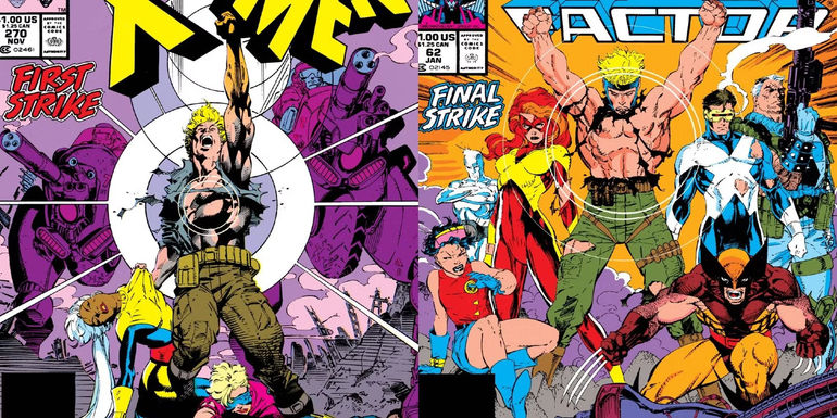 Marvel's X-Tinction Agenda event, X-Men and X-Factor Covers side by side