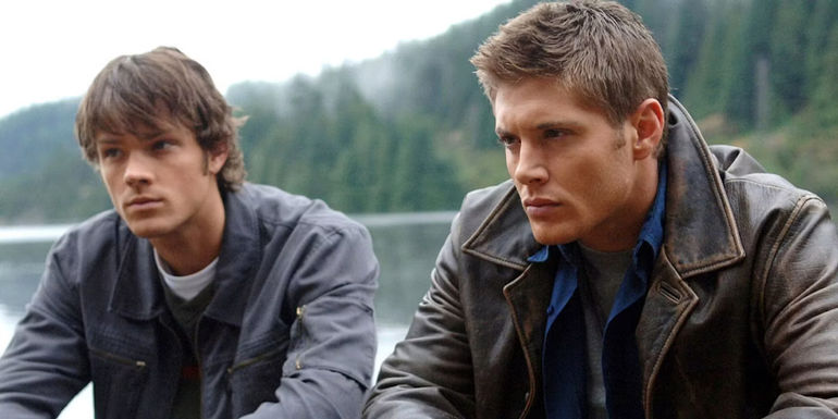 Sam and Dean at the lake in Supernatural