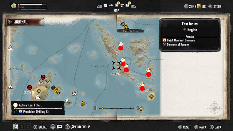skull and bones precesion drilling bit map wide