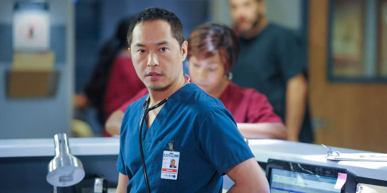 Topher (Ken Leung) looking surprised in The Night Shift.