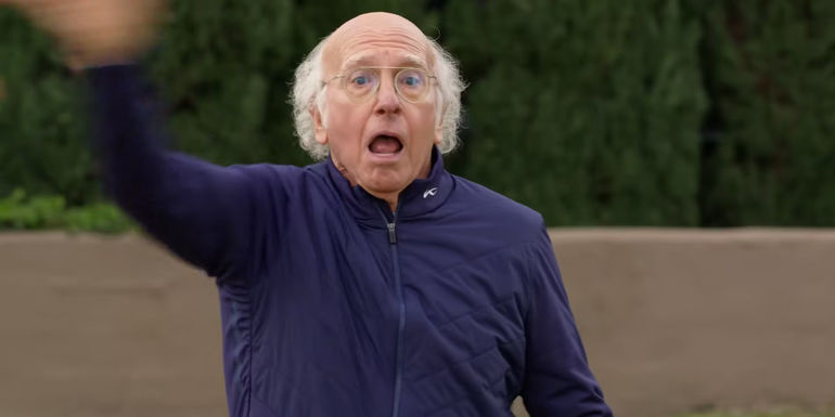 Larry waving in Curb Your Enthusiasm