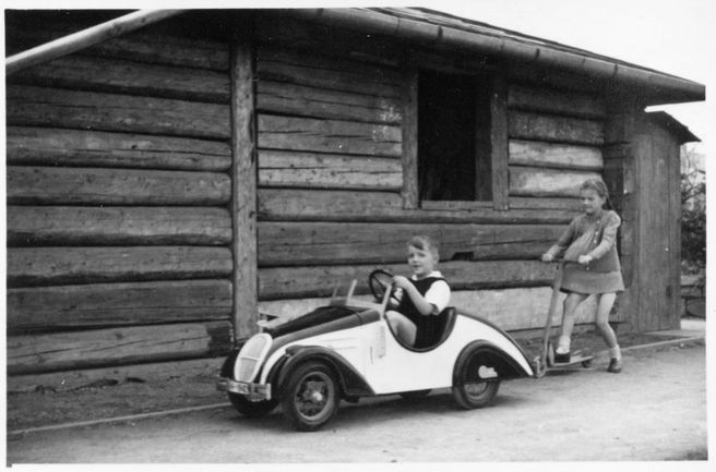 Zone of Interest archival child in toy car