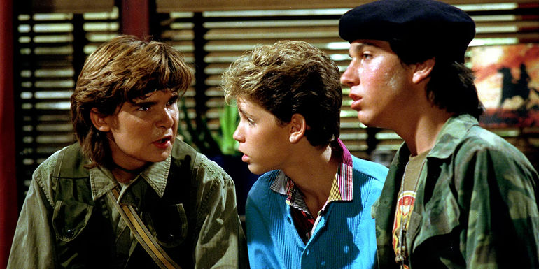 Corey Feldman, Corey Haim and Jamison Newlander in The Lost Boys