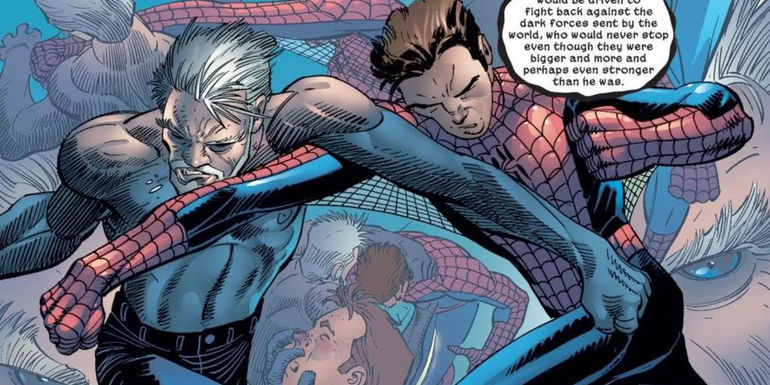 Ezekiel fighting Spider-Man in the comics