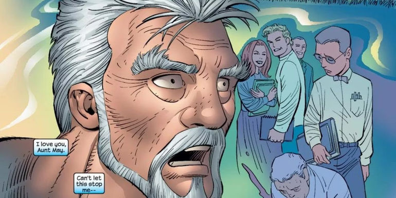 Ezekiel viewing Peter's memories in The Amazing Spider-Man comic