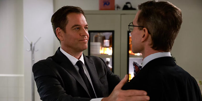 Michael Weatherly as Tony DiNozzo and Brian Dietzen as Jimmy Palmer in NCIS