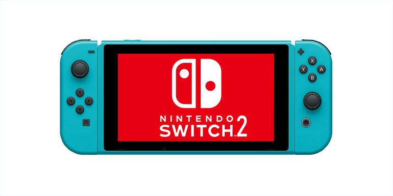Nintendo Switch 2 turquoise mockup illustration