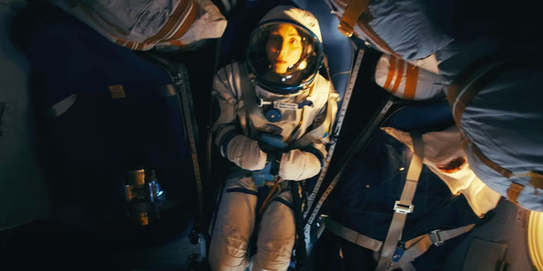 Noomi Rapace in a space suit as Jo in Constellation