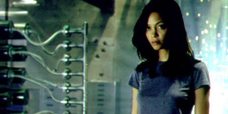 Nyah standing and looking sideways in Mission Impossible 2