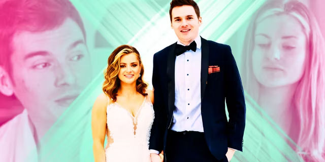 Married at first sight cameron frazer and clare kerr wedding attire montage