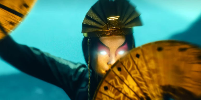 Kyoshi entering the Avatar State in Netflix's Avatar: The Last Airbender