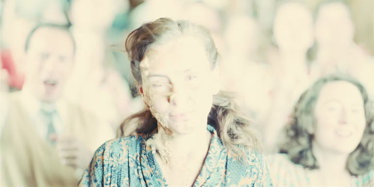 Oppenheimer speech scene girl with her skin peeling off