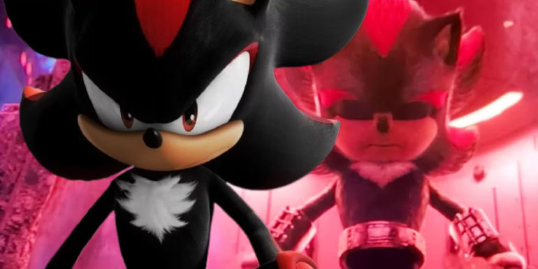 Custom image of Shadow the Hedgehog from the Sonic video game series and Shadow in Sonic the Hedgehog 2 movie