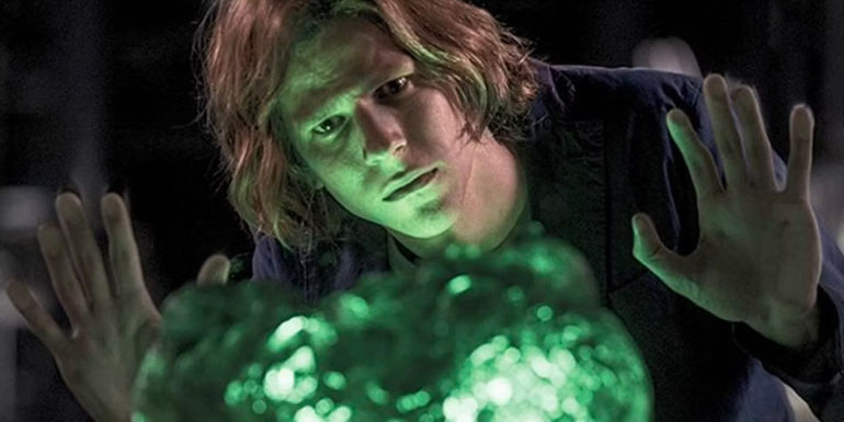 Jesse Eisenberg as Lex Luthor with Kryptonite in Batman v Superman