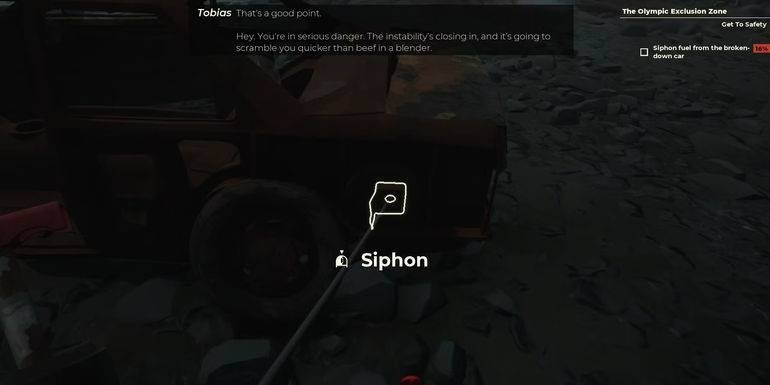 pacific drive siphoning fuel from broken car