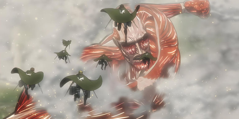 The_Scouts_attack_the_Colossal_Titan