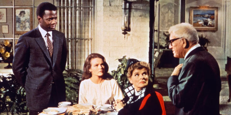 Sidney Poitier, Katharine Houghton, Katharine Hepburn, and Spencer Tracy in Guess Who's Coming To Dinner - As Christina Drayton - Guess Who’s Coming To Dinner (1967)