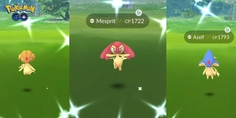 Shiny Azelf, Shiny Mesprit, and Shiny Uxie in Pokemon GO - Pokemon GO: How to Catch Shiny Azelf, Shiny Mesprit, and Shiny Uxie