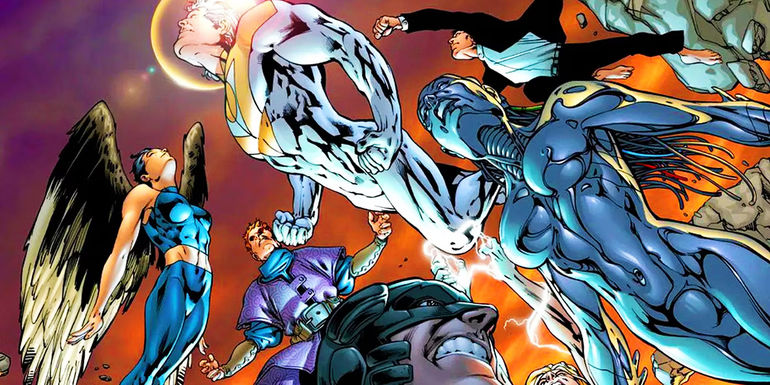 The Authority banding together in DC Comics