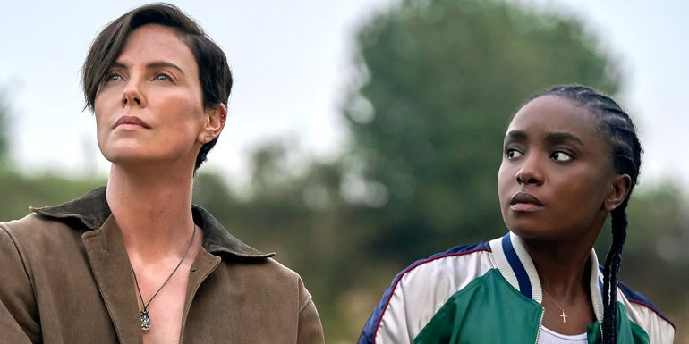 Charlize Theron and KiKi Layne in The Old Guard