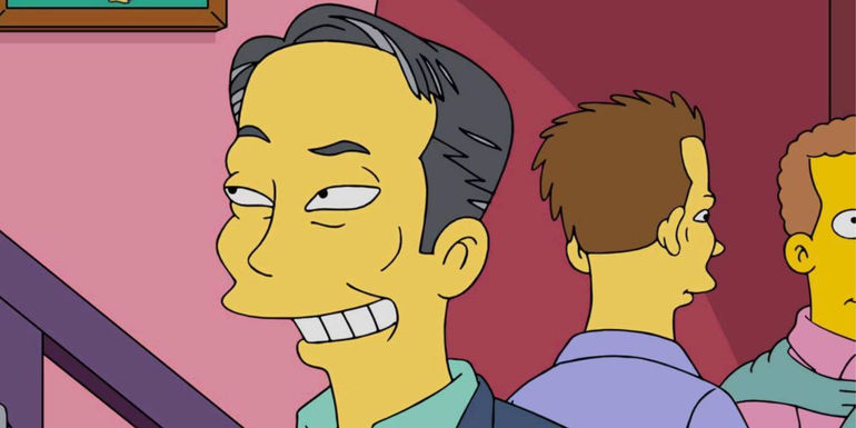 George Takei smiling in The Simpsons - Nimoy only ever played himself in Futurama and The Simpsons - George Takei Has Voiced 5 Separate Characters On The Simpsons (Including Himself)