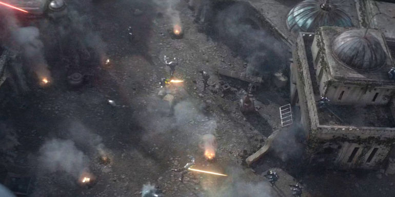 Din Djarin's homeworld of Aq Vetina in The Mandalorian season 1 - Aq Vetina was attacked after the Clone Wars - Why Was Din Djarin's Homeworld Attacked?