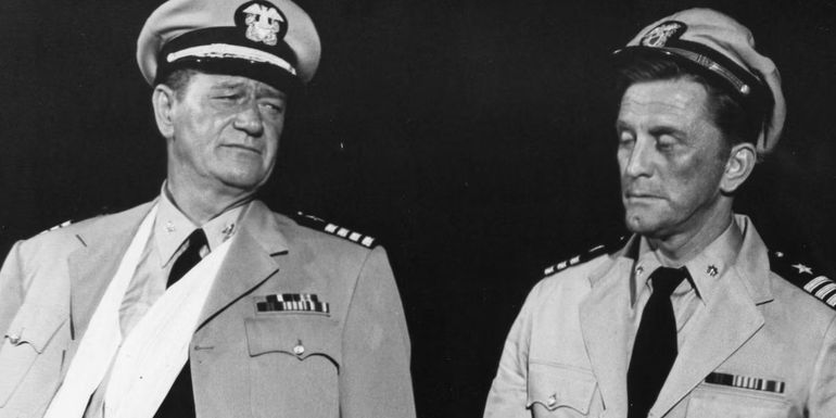 John Wayne and Kirk Douglas in In Harm's Way