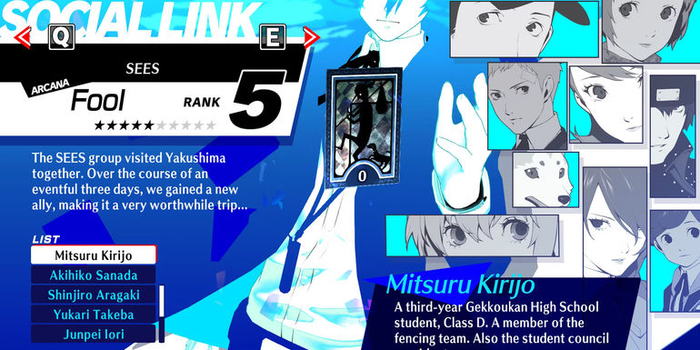 Image of the Fool Social Link in Persona 3 Reload - How to Max Judgement Social Link in Persona 3 Reload