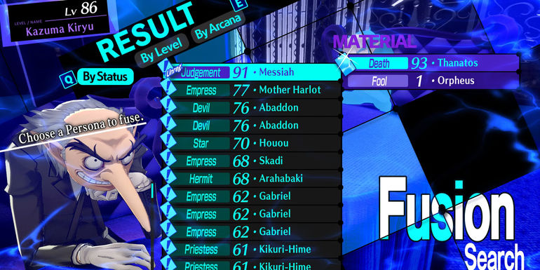 Image of the fusion requirements for the Persona Messiah in Persona 3 Reload - How to Fuse Messiah in Persona 3 Reload