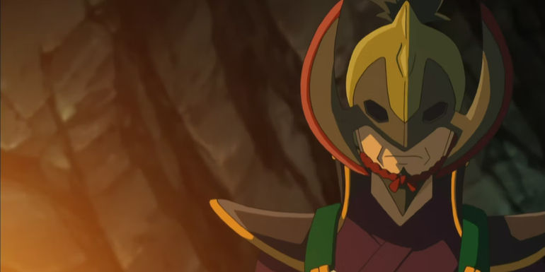 The Ninja Kagetomo, from Pokemon. - However, the cold open has already revealed at this point that another ninja out there is already plotting to overthrow Hanzo and take control of the village for himself