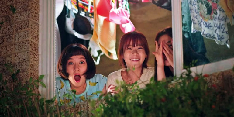 Three characters laughing on Hello My Twenties
