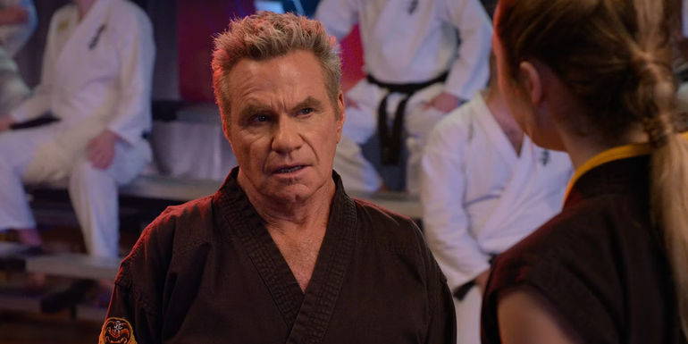 John Kreese encourages Tory in Cobra Kai
