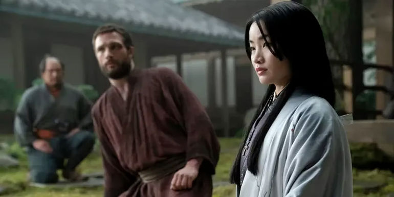 Cosmo Jarvis as John Blackthorne and Anna Sawai as Lady Mariko in Shogun - William Adams' Role In Japan's Trading Industry Explained
