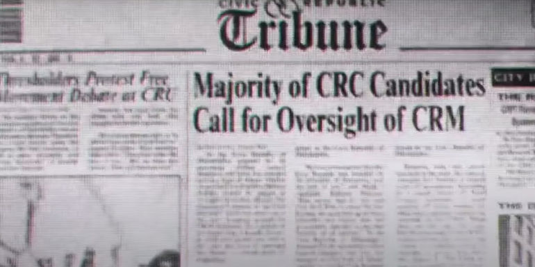 CRM headline in The Walking Dead: The Ones Who Live's title sequence