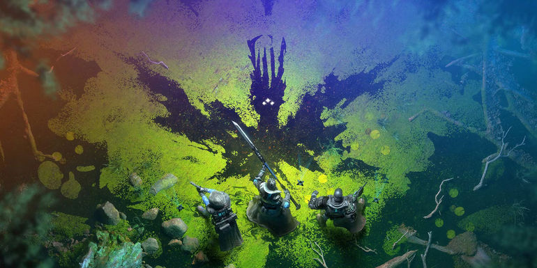 Art for Destiny 2: The Witch Queen depicting a fireteam of Guardians in the swamp of Savathun's throne world. - Metascore: 87