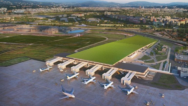 Innovative Design: Florence Airport's Rooftop Vineyard