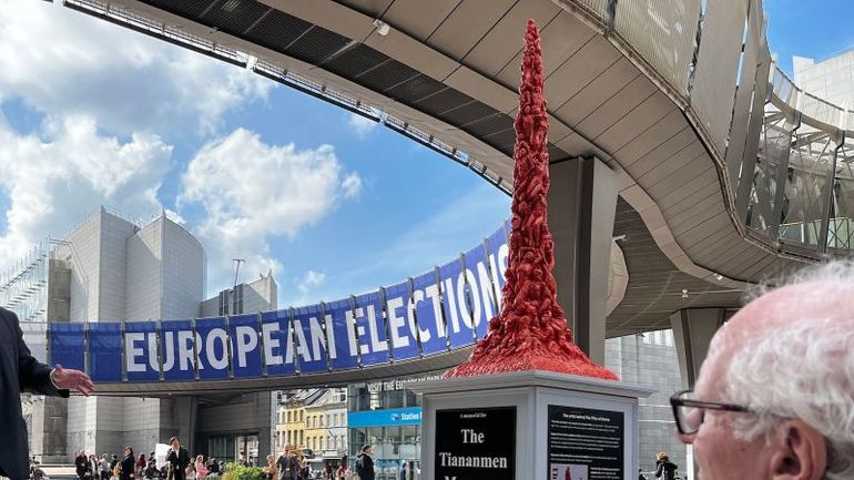 Symbolic Gesture: Pillar of Shame Memorialized Outside European Parliament
