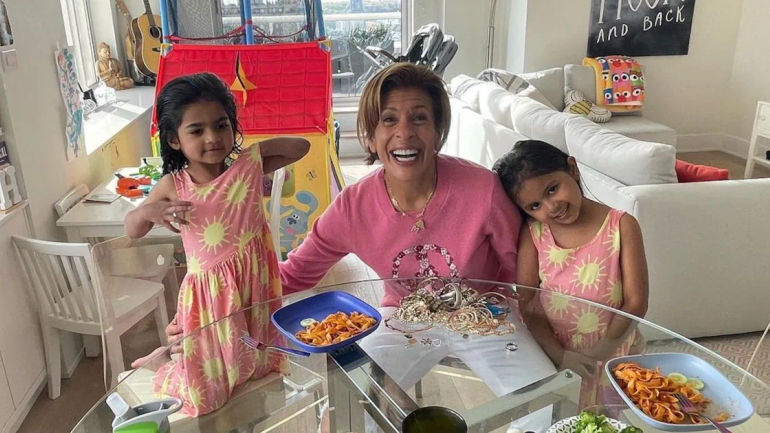 Hoda Kotb's Easter Egg Hunt Fun with Haley and Hope in Their Apartment