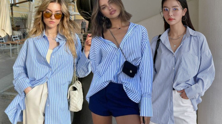 Thần thái vượt thời gian: Chiếc áo sơ mi kẻ sọc xanh trắng