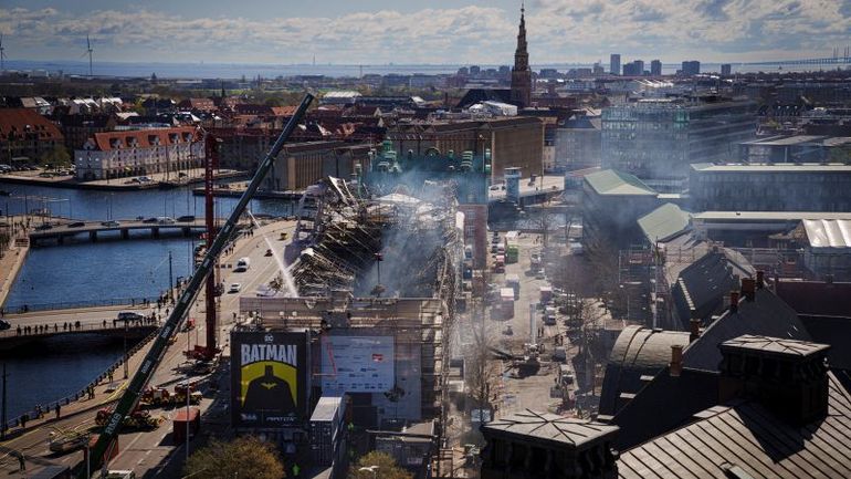 Copenhagen's Historic Stock Exchange Building Engulfed in Flames, Triggering Police Investigation