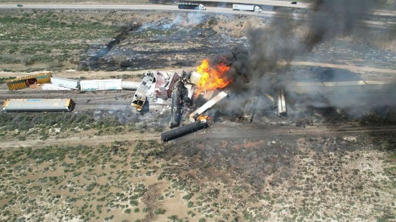 Massive Train Derailment Sparks Evacuations Near New Mexico State Line, Some with Propane Cargo