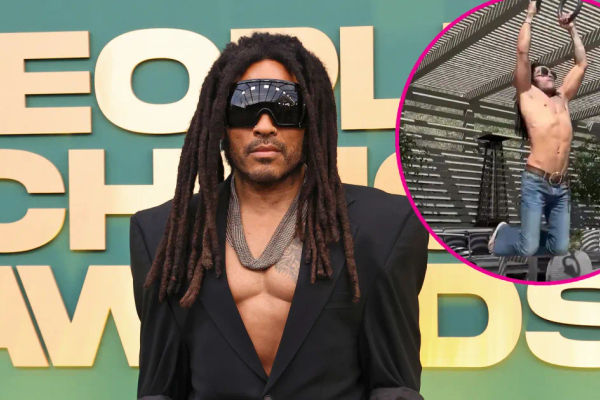 Lenny Kravitz Switches Up His Workout Look from Leather to Denim