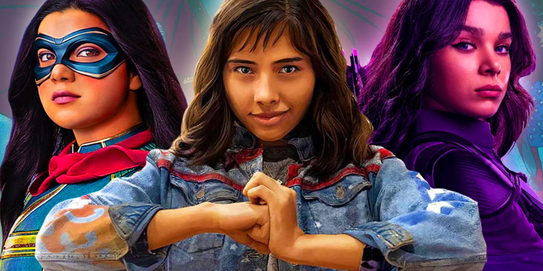 kamala khan america chavez and kate bishop in the mcu's young avengers custom image