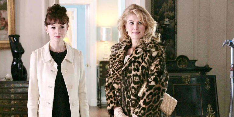 Rosamund Pike and Carey Mulligan in An Education