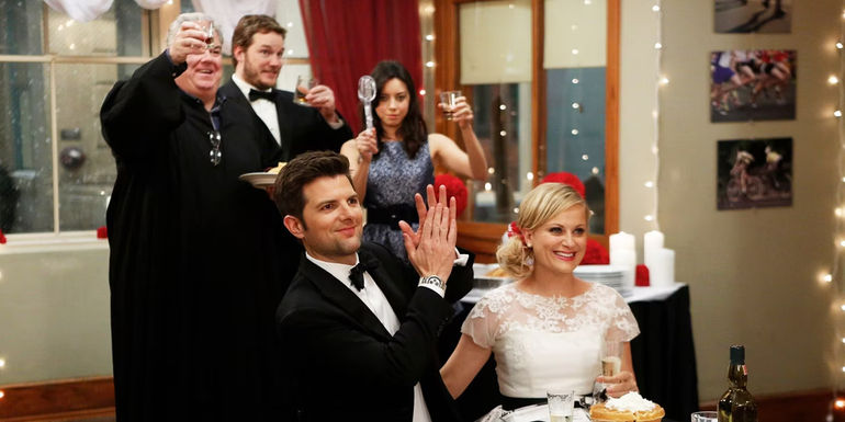 Parks and Rec Leslie and Ben wedding