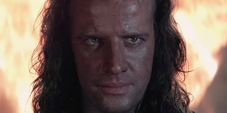 A closeup of Connor in Highlander 2