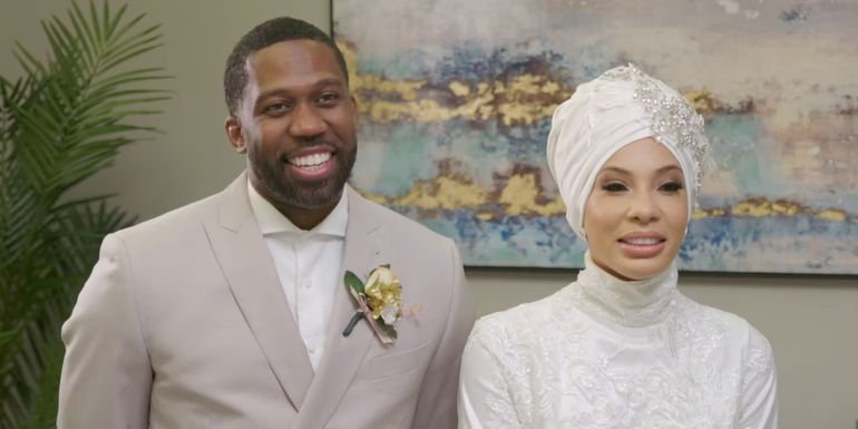 90 Day Fiancé Bilal Hazziez Shaeeda Sween in formal attire