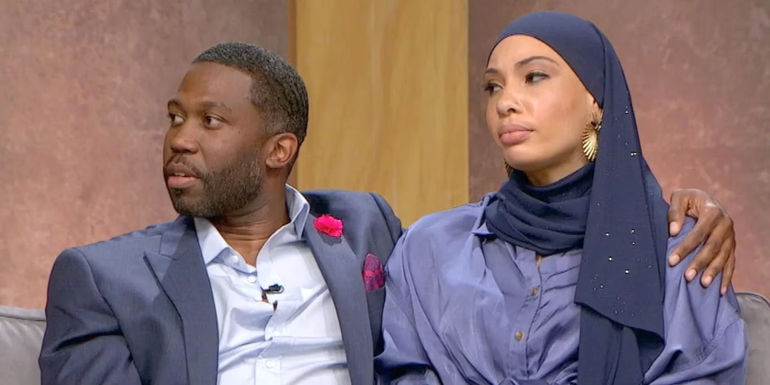 Montage Of 90 Day Fiancé Bilal Hazziez Shaeeda Sween gray background